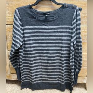 A.N.A Button Shoulder Long Sleeve Sweater